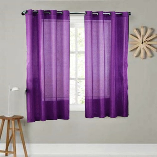 2pc solid voile sheer window - solid,